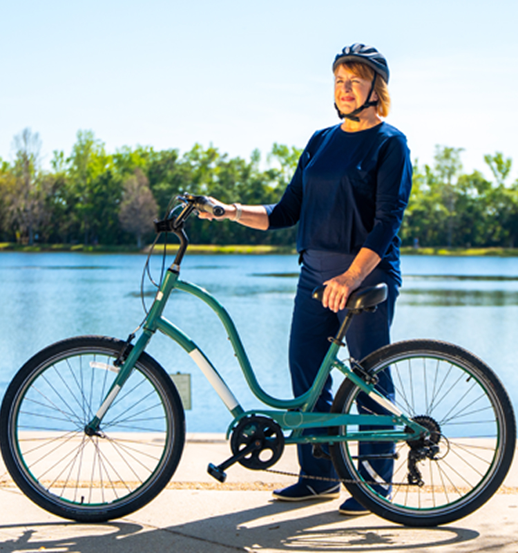 Woman with a bike