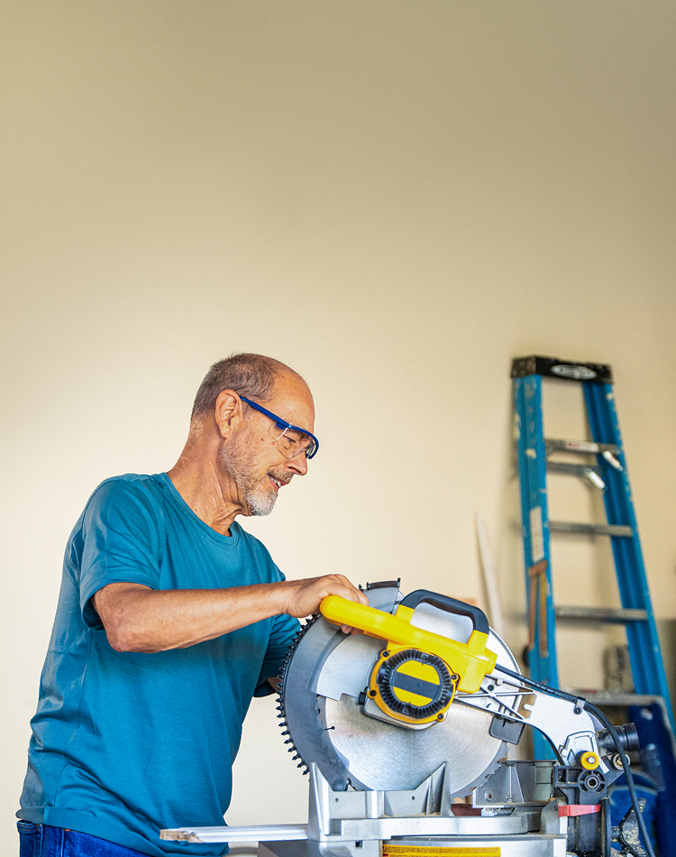Man with saw